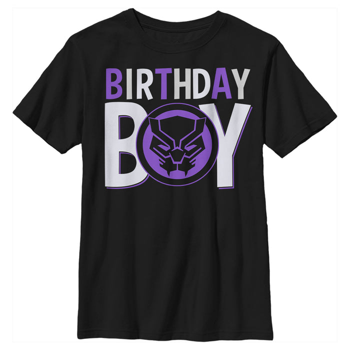 fifth sun Boy's Marvel Birthday Boy Panther T-Shirt