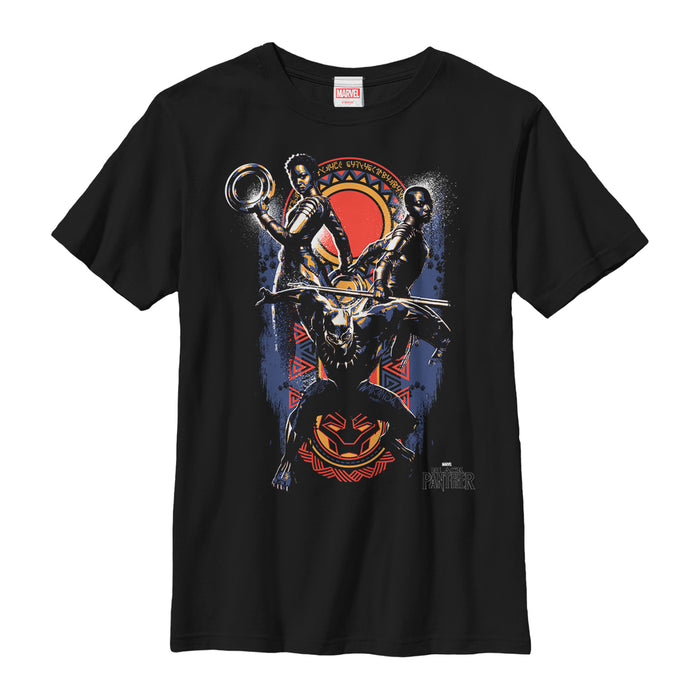 fifth sun Boy's Marvel Black Panther 2018 Allies T-Shirt