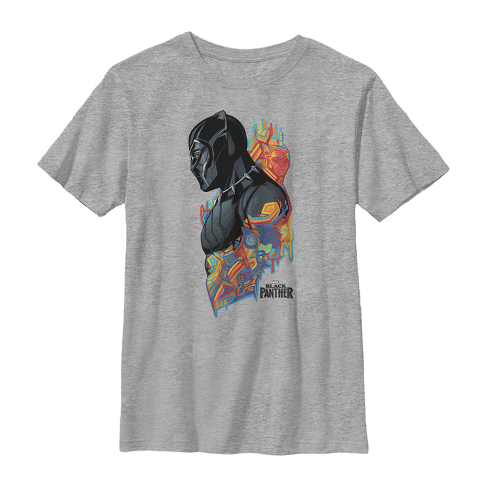 fifth sun Boy's Marvel Black Panther 2018 Artistic Pattern T-Shirt