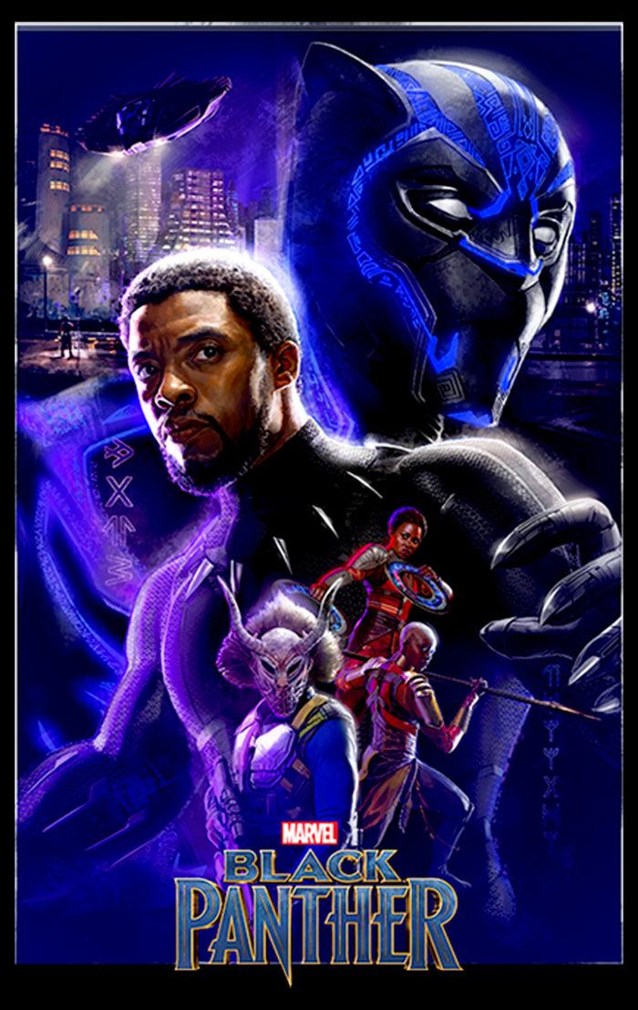 Fifth Sun Boy's Marvel Black Panther 2018 Character Collage T-Shirt
