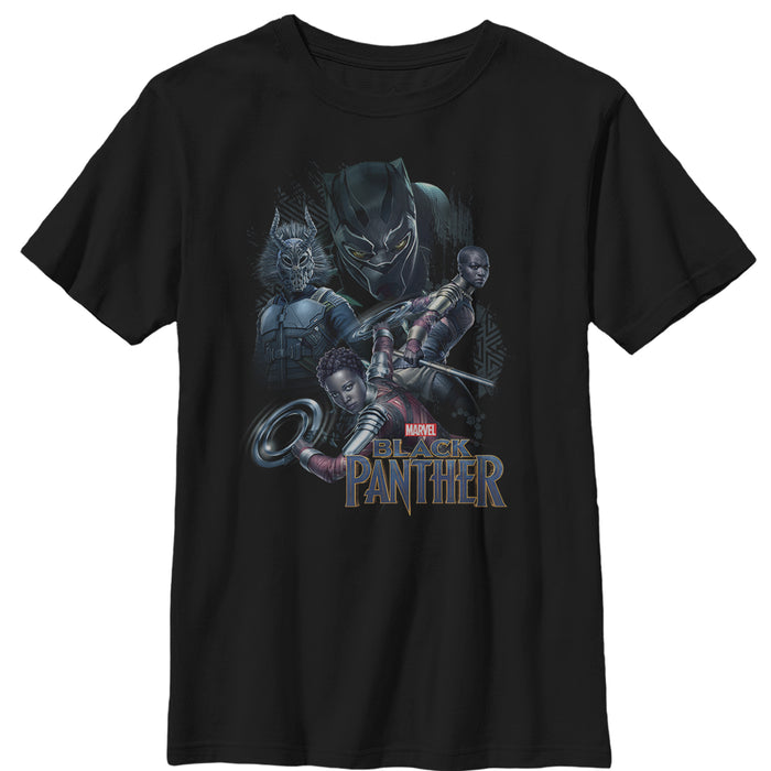 fifth sun Boy's Marvel Black Panther 2018 Character View T-Shirt