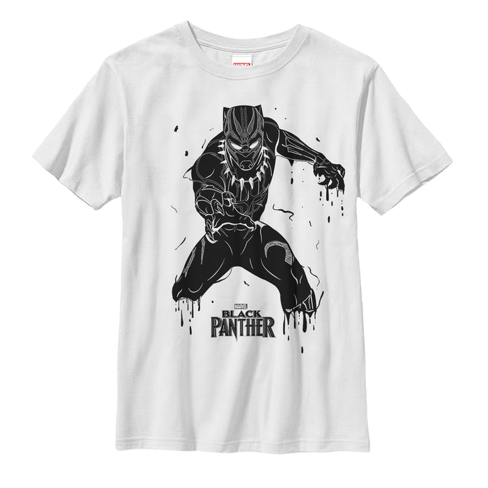 Fifth Sun Boy's Marvel Black Panther 2018 Drip Pattern T-Shirt