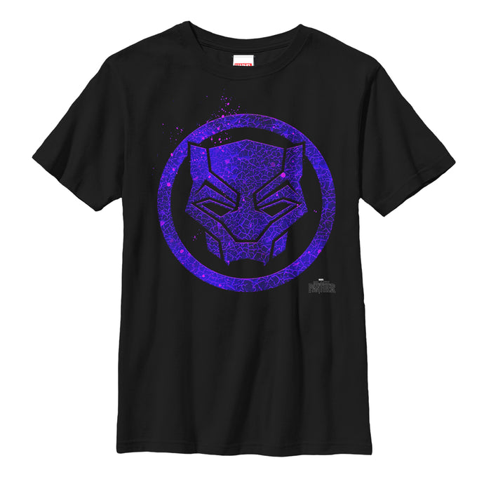 fifth sun Boy's Marvel Black Panther 2018 Ember Mask T-Shirt
