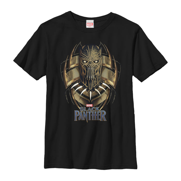 fifth sun Boy's Marvel Black Panther 2018 Golden Jaguar T-Shirt