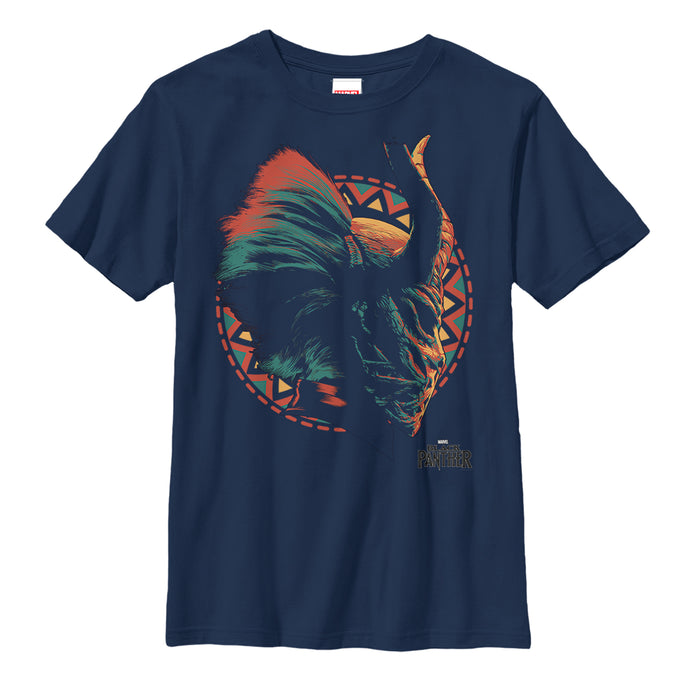 fifth sun Boy's Marvel Black Panther 2018 Killmonger's Mask T-Shirt