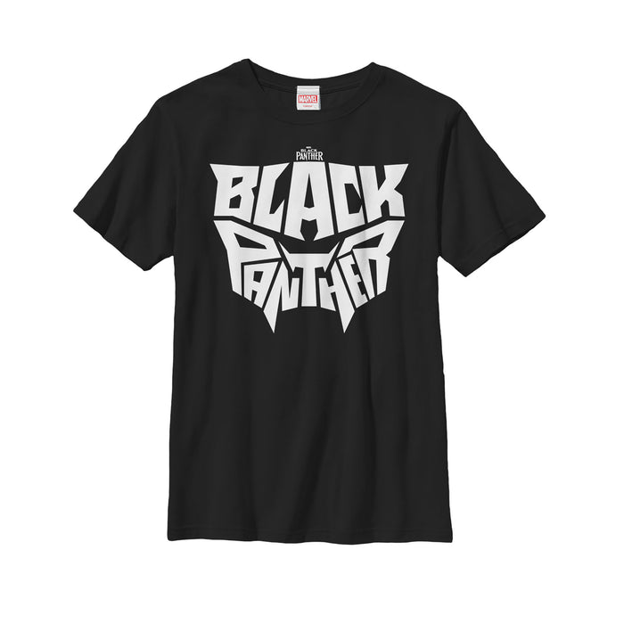 fifth sun Boy's Marvel Black Panther 2018 Light Hidden Mask T-Shirt