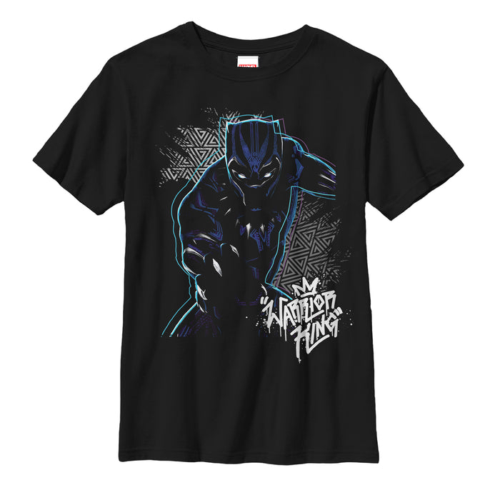 fifth sun Boy's Marvel Black Panther 2018 Triangle Pattern T-Shirt