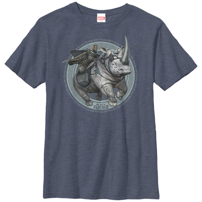 fifth sun Boy's Marvel Black Panther 2018 W'Kabi Emblem T-Shirt