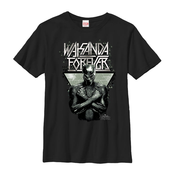 fifth sun Boy's Marvel Black Panther 2018 Wakanda Salute T-Shirt