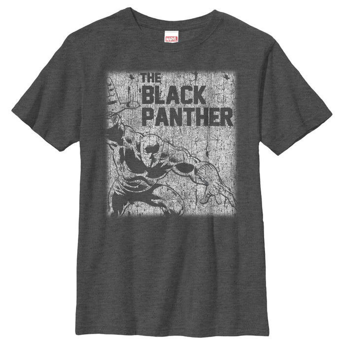 fifth sun Boy's Marvel Black Panther Chalk Print T-Shirt