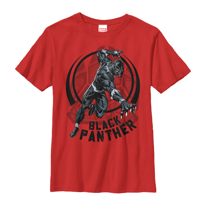 fifth sun Boy's Marvel Black Panther Circle Claw T-Shirt