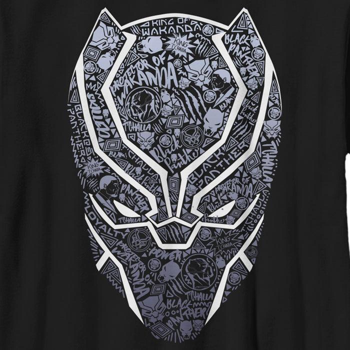 Fifth Sun Boy's Marvel Black Panther Filled Mask T-Shirt