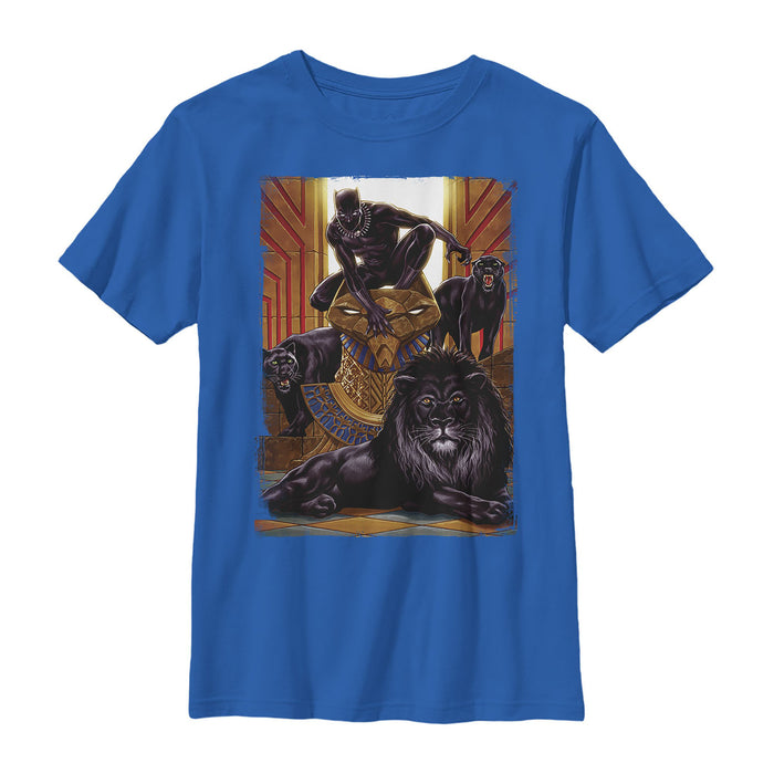 fifth sun Boy's Marvel Black Panther Jungle Cats T-Shirt