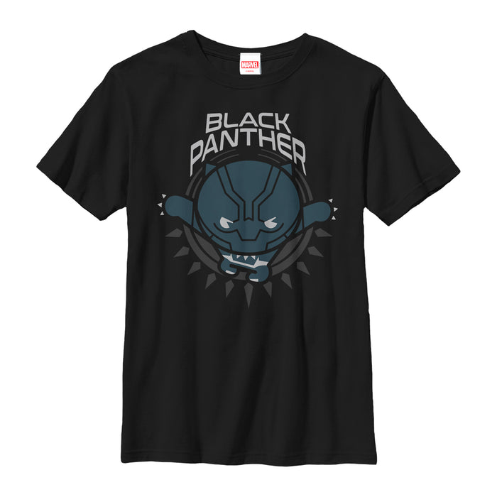 fifth sun Boy's Marvel Black Panther Kawaii T-Shirt
