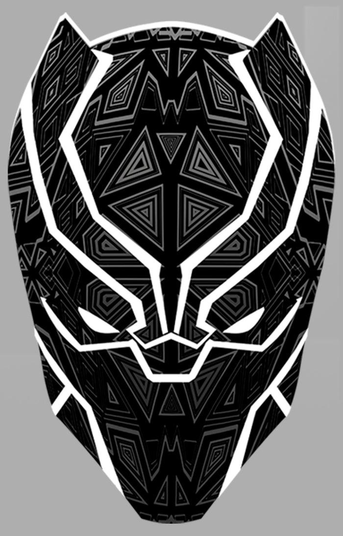 Fifth Sun Boy's Marvel Black Panther Ornate Mask T-Shirt