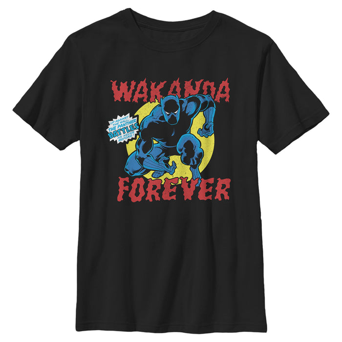 fifth sun Boy's Marvel Black Panther Retro Battle T-Shirt