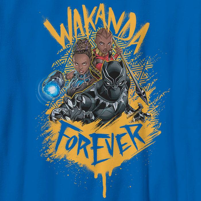 Fifth Sun Boy's Marvel Black Panther Wakanda Forever Animated T-Shirt
