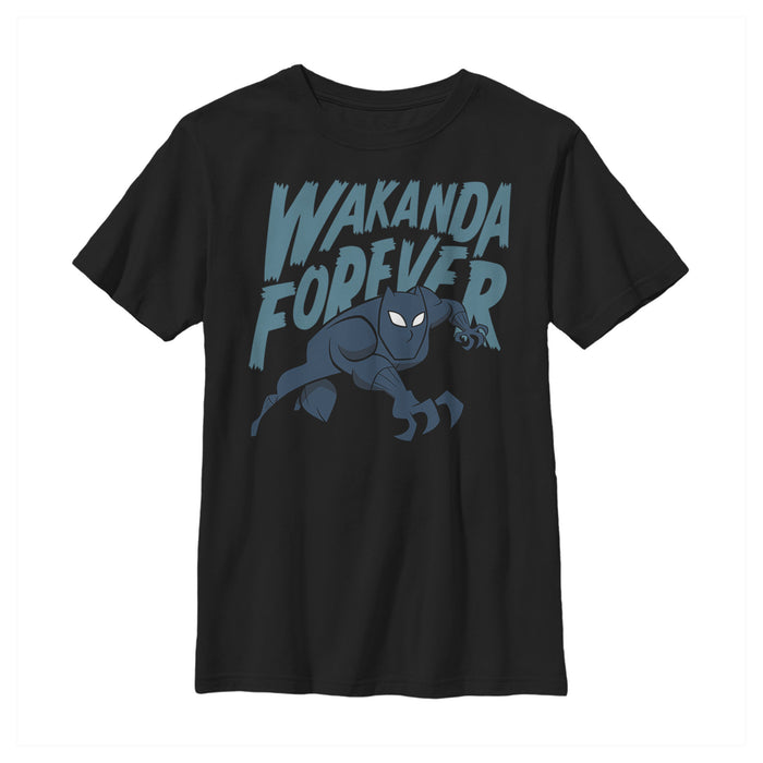 fifth sun Boy's Marvel Black Panther Wakanda Forever T-Shirt