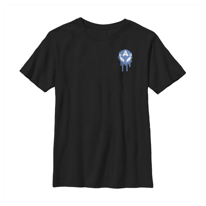 fifth sun Boy's Marvel Captain America Venom Infected Badge T-Shirt