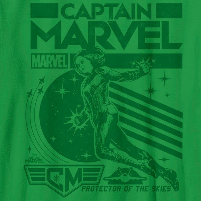 Fifth Sun Boy's Marvel Captain Marvel Protector Of The Skies Poster T-Shirt