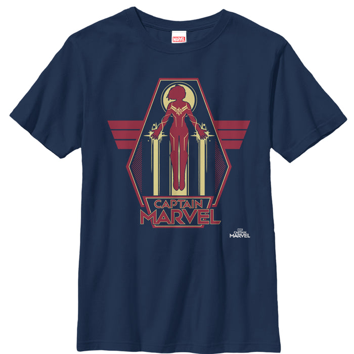 fifth sun Boy's Marvel Captain Marvel Retro Take Flight T-Shirt