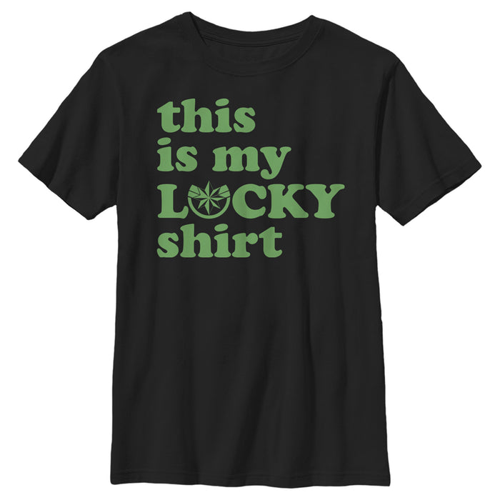 fifth sun Boy's Marvel Captain Marvel St. Patrick's Day This Is My lucky Shirt T-Shirt