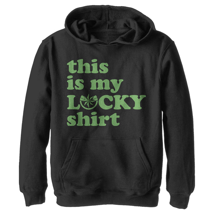 fifth sun Boy's Marvel Captain Marvel St. Patrick's Day This Is My lucky Shirt Pull Over Hoodie
