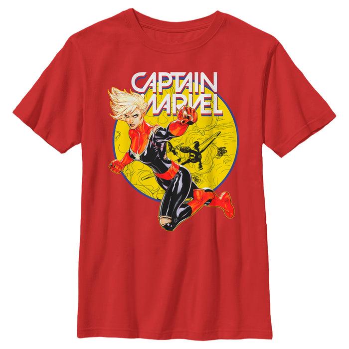fifth sun Boy's Marvel Captain Marvel Vintage Ring T-Shirt