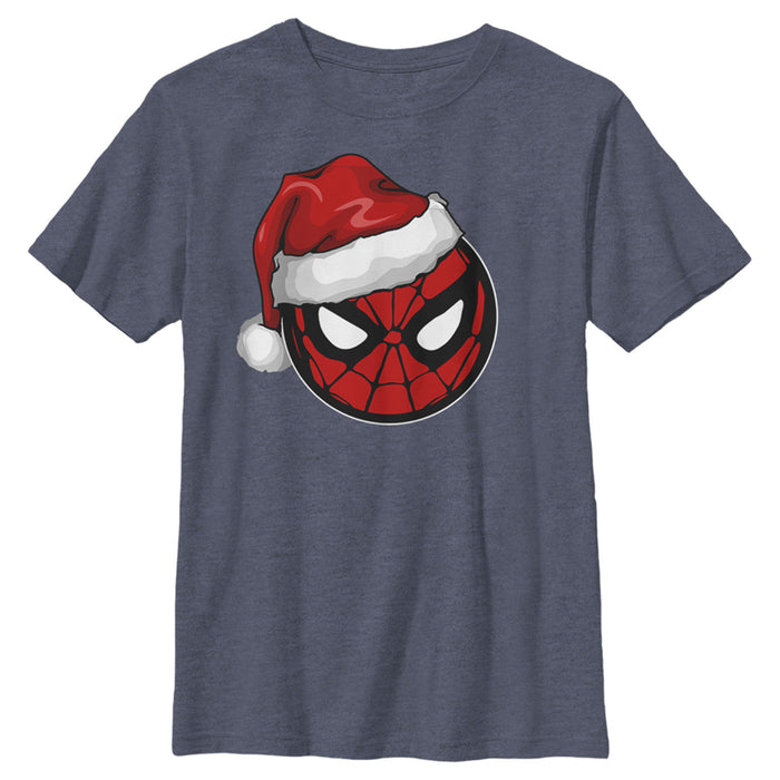 fifth sun Boy's Marvel Christmas Spider-Man Santa Hat T-Shirt