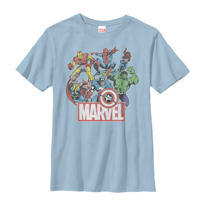 Fifth Sun Boy's Marvel Classic Hero Collage T-Shirt
