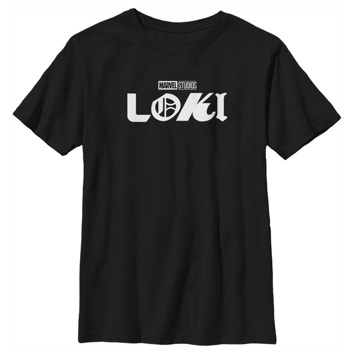 fifth sun Boy's Marvel Color Block Loki Logo T-Shirt