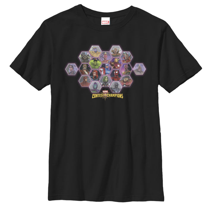 fifth sun Boy's Marvel Contest of Champions Honeycomb T-Shirt