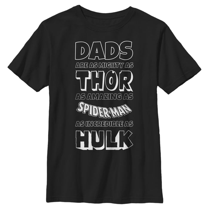 Fifth Sun Boy's Marvel Father's Day Avengers Dad Traits T-Shirt