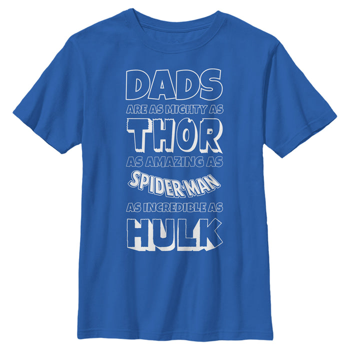 Fifth Sun Boy's Marvel Father's Day Avengers Dad Traits T-Shirt