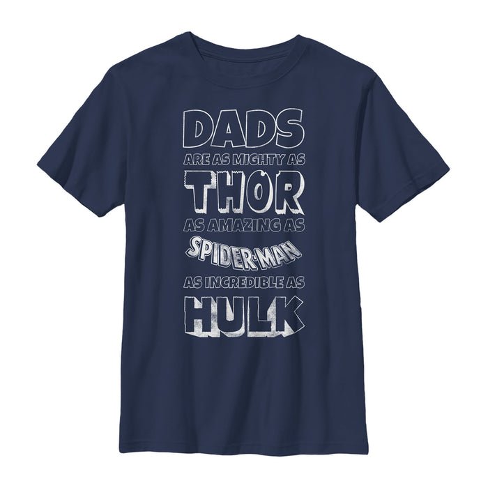 fifth sun Boy's Marvel Father's Day Avengers Dad Traits T-Shirt