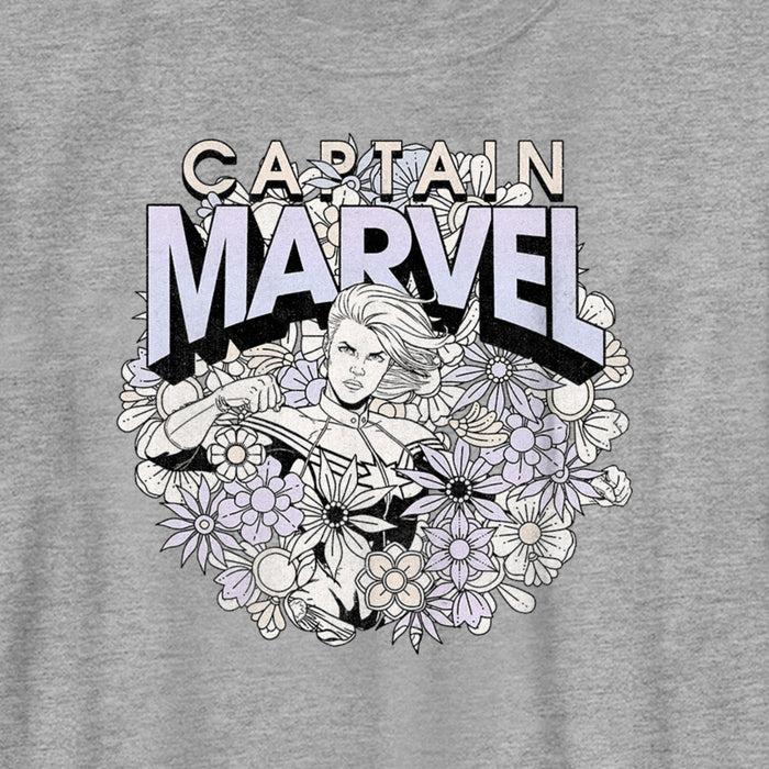 Fifth Sun Boy's Marvel Floral Carol Danvers T-Shirt
