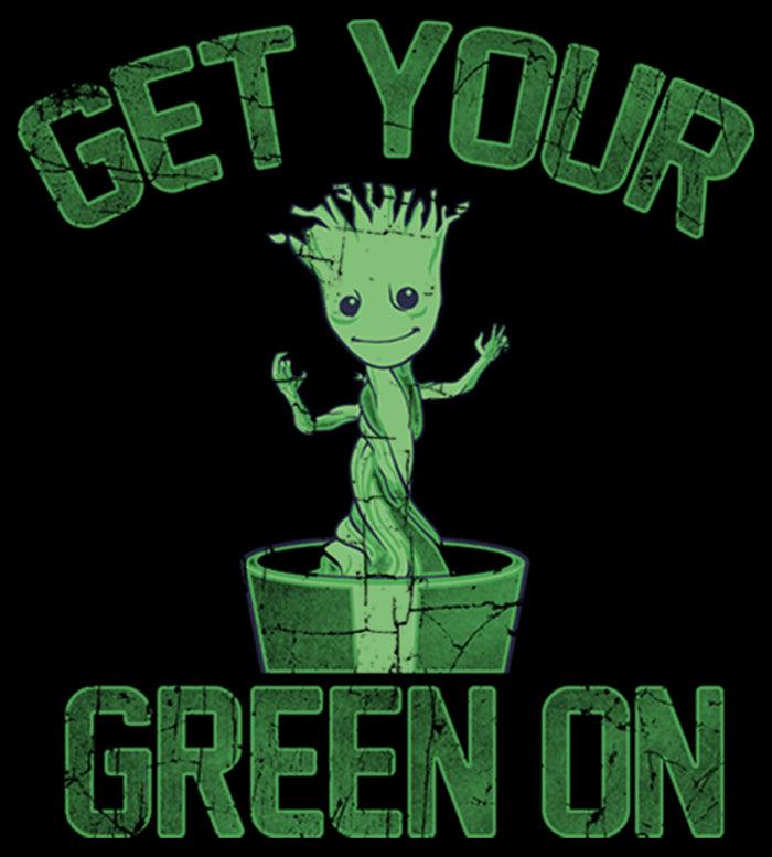 Fifth Sun Boy's Marvel Groot St. Patrick's Day Get Your Green On Pull Over Hoodie