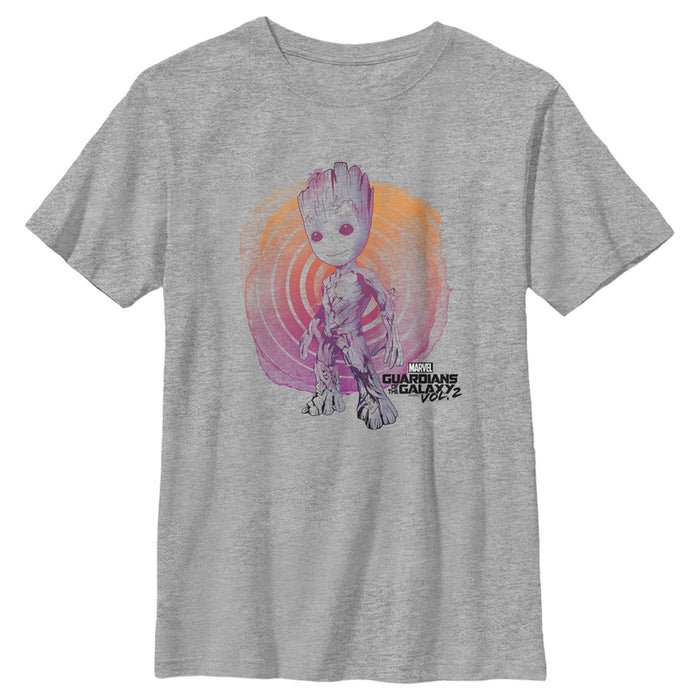 fifth sun Boy's Marvel Guardians Vol. 2 Groot Watercolor Swirl T-Shirt