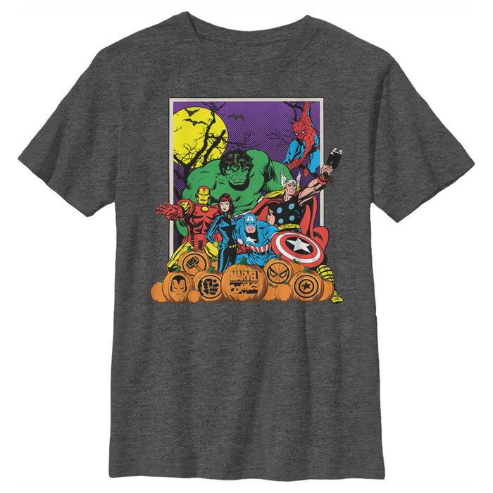Fifth Sun Boy's Marvel Halloween Avengers Scene T-Shirt
