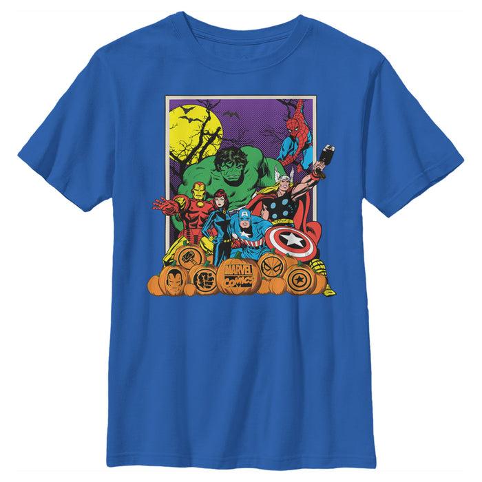 fifth sun Boy's Marvel Halloween Avengers Scene T-Shirt