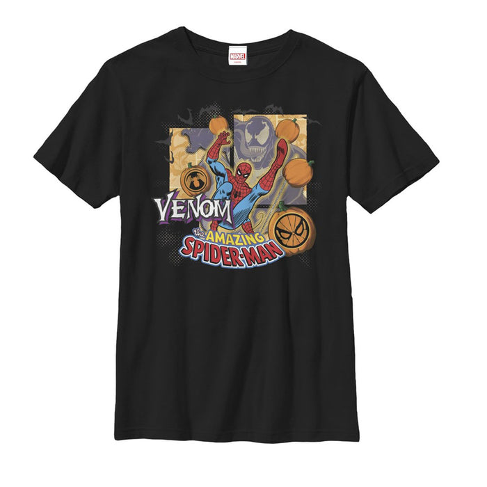 fifth sun Boy's Marvel Halloween Spider-Man vs. Venom T-Shirt