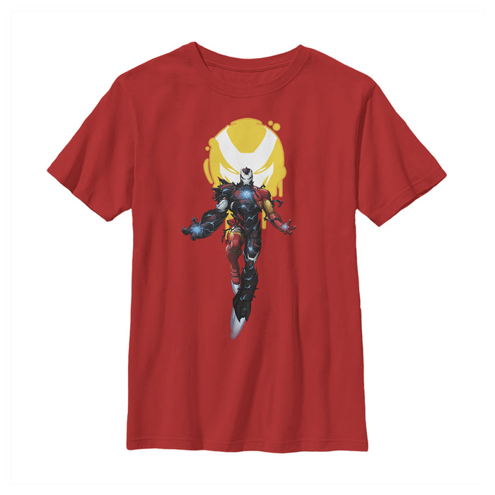 fifth sun Boy's Marvel Iron Man Venom Symbol T-Shirt