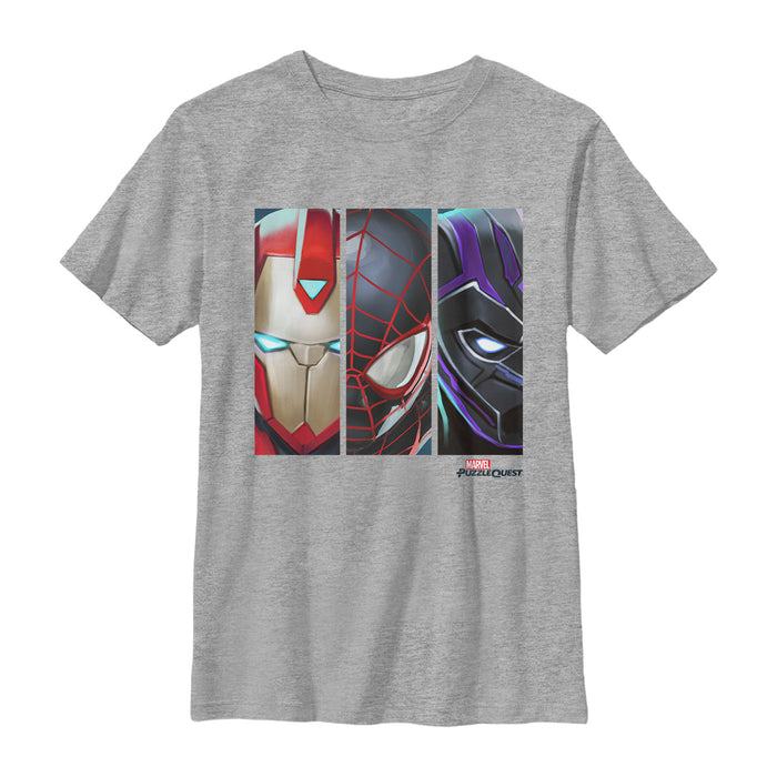 fifth sun Boy's Marvel Puzzle Quest Masked Trio T-Shirt
