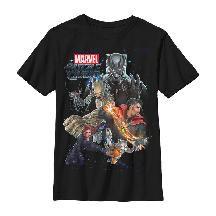 fifth sun Boy's Marvel Puzzle Quest Team Battle T-Shirt