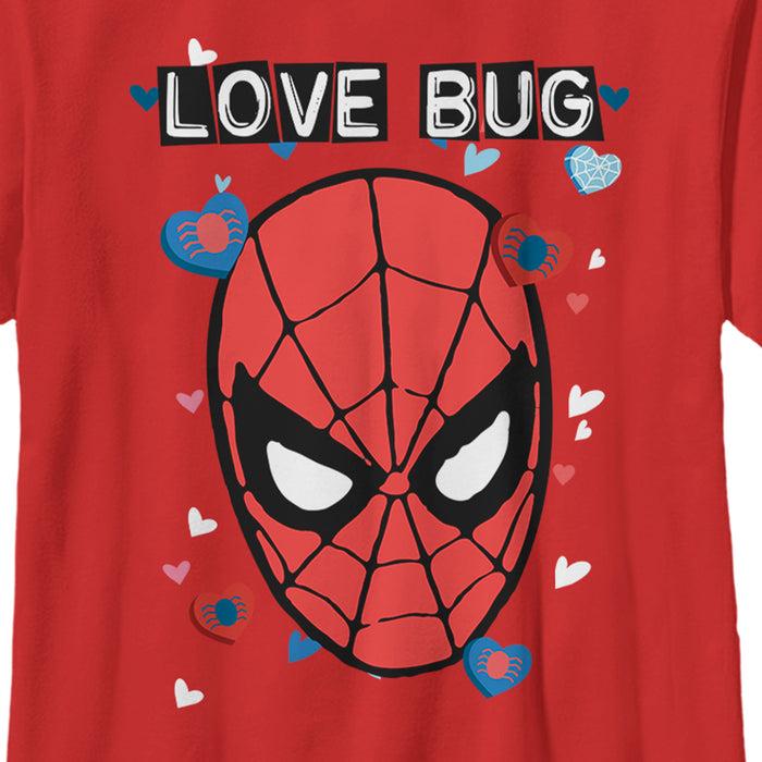 Fifth Sun Boy's Marvel Spider-Man Candy Heart Love Bug T-Shirt