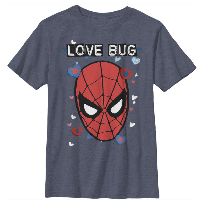fifth sun Boy's Marvel Spider-Man Candy Heart Love Bug T-Shirt