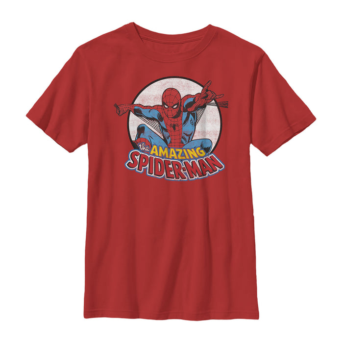 fifth sun Boy's Marvel Spider-Man Classic Web Swing T-Shirt