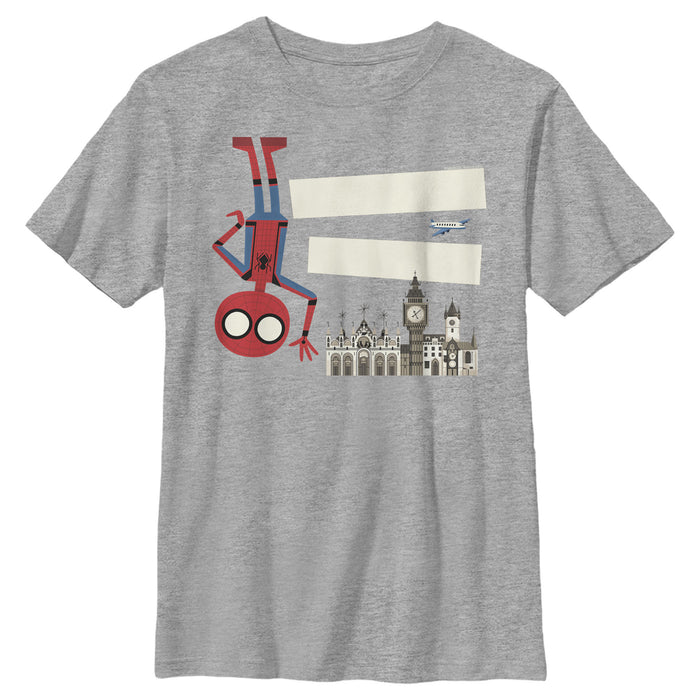 fifth sun Boy's Marvel Spider-Man: Far From Home Hello London Portrait T-Shirt