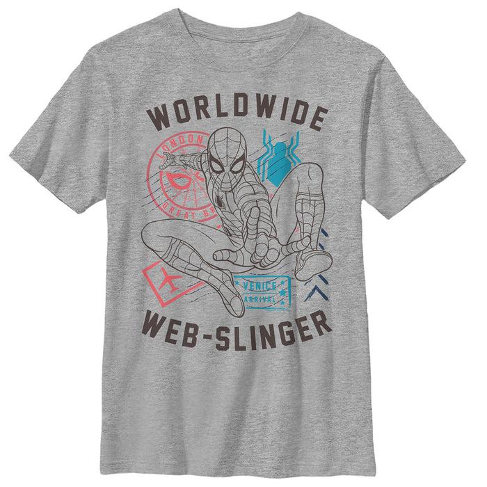 fifth sun Boy's Marvel Spider-Man: Far From Home Worldwide Icons T-Shirt