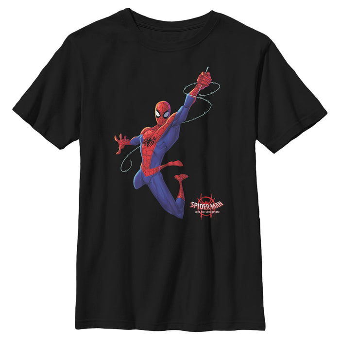 fifth sun Boy's Marvel Spider-Man: Into the Spider-Verse Classic Swing T-Shirt
